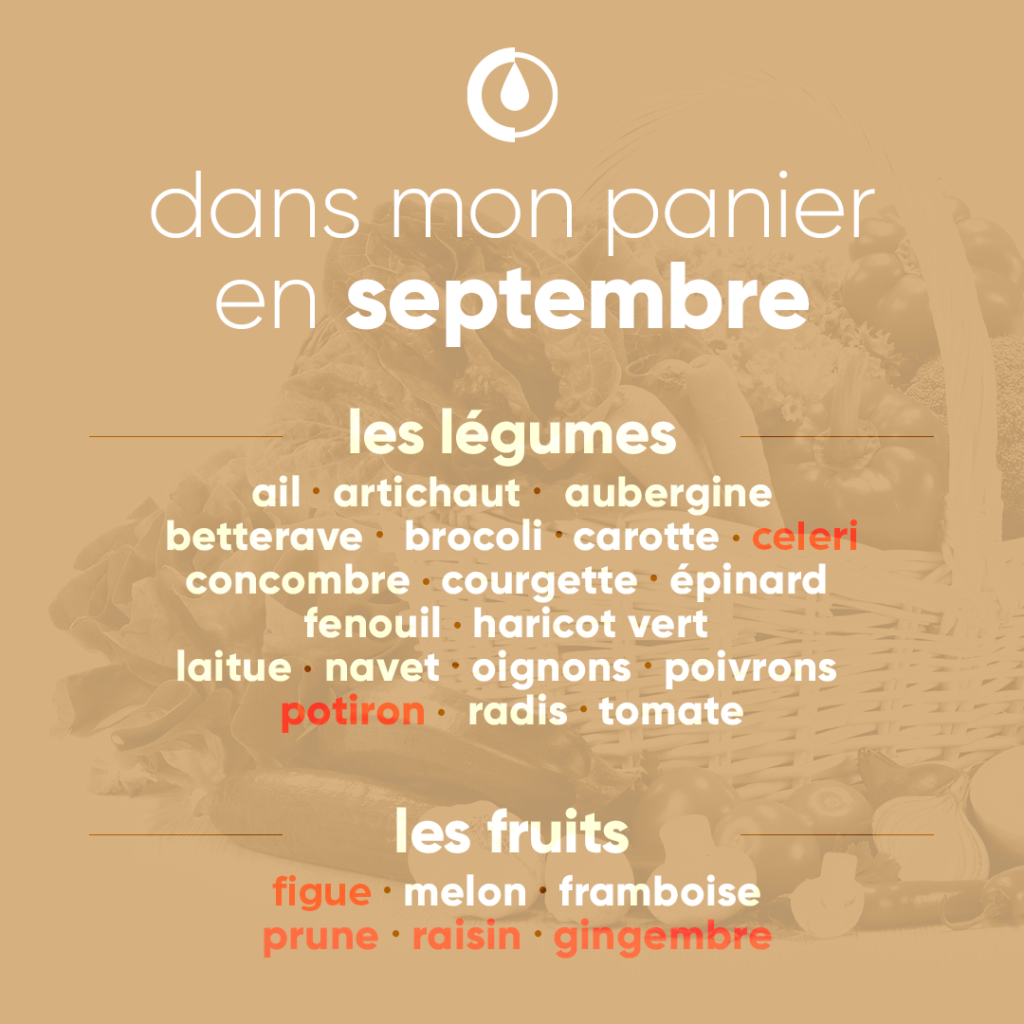 Fruits et légumes de septembre